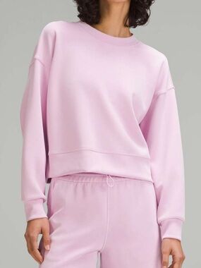 Lululemon Softstreme Perfectly Oversized Cropped Crew VITA PINK